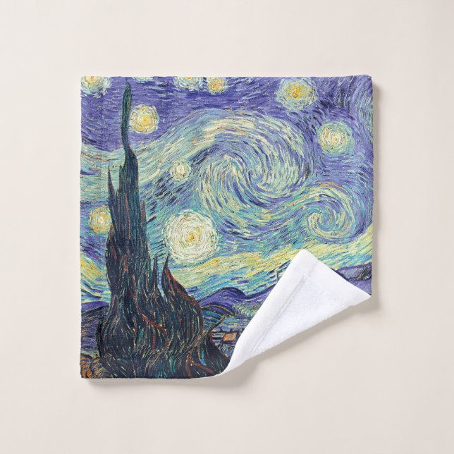Vincent Van Gogh/ La Nuit étoilée    (Gant de toilette)