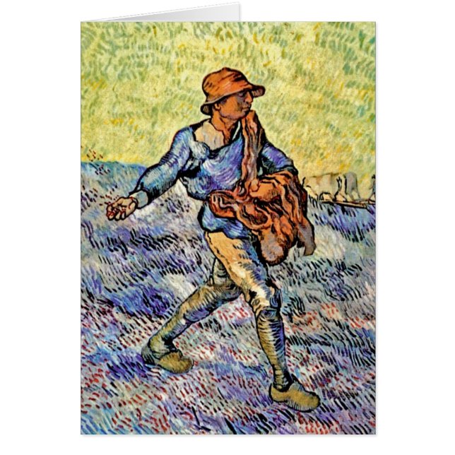 Vincent Van Gogh - Le Semeur - Peinture d'art fin (Devant)