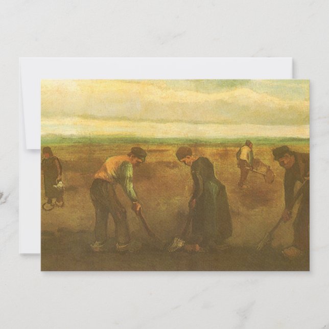 Vincent van Gogh - Les paysans plantent des pommes (Devant)