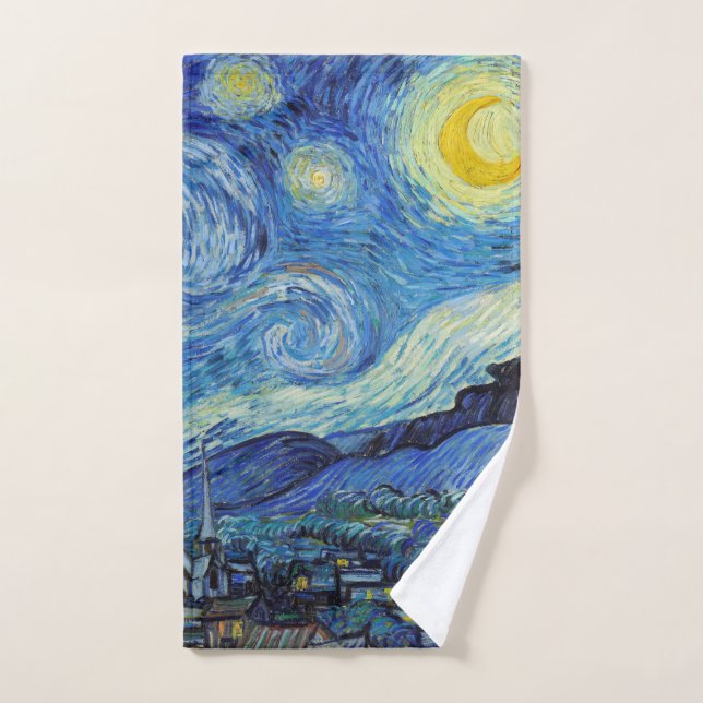 Vincent Van Gogh Nuit d'art Vintage (Serviette à main)
