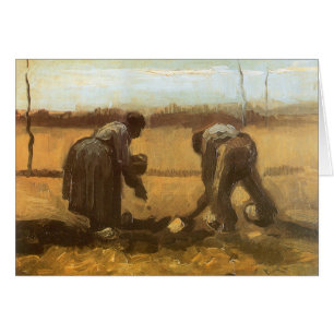 Vincent van Gogh - Paysans plantant des pommes de 