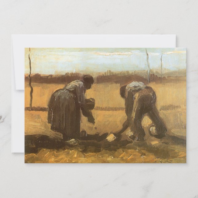 Vincent van Gogh - Paysans plantant des pommes de  (Devant)