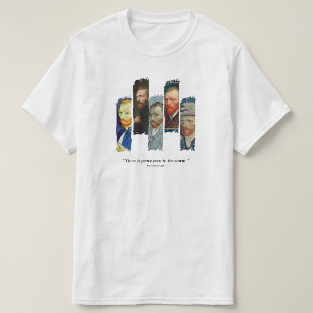 Vincent Van Gogh portrait and qoute T-Shirt (Design devant)