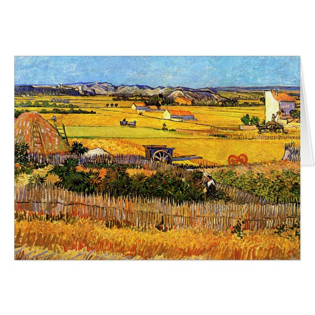 Vincent Van Gogh - Récolte à La Crau Fine Art (Devant horizontal)
