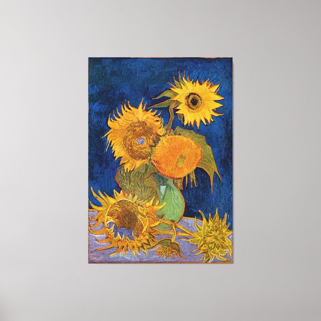 Vincent Van Gogh Six Tournesols Toile Enveloppée (Recto)