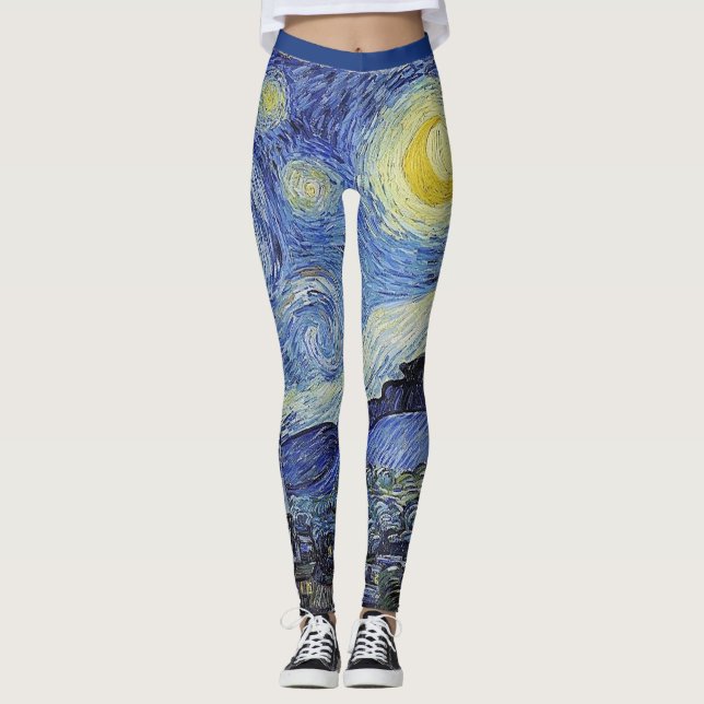 Vincent Van Gogh, Starry Night Leggings (Devant)