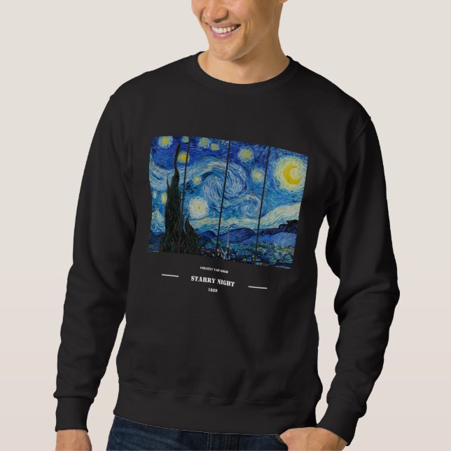 Vincent Van Gogh Starry Night Sweatshirt  (Devant)