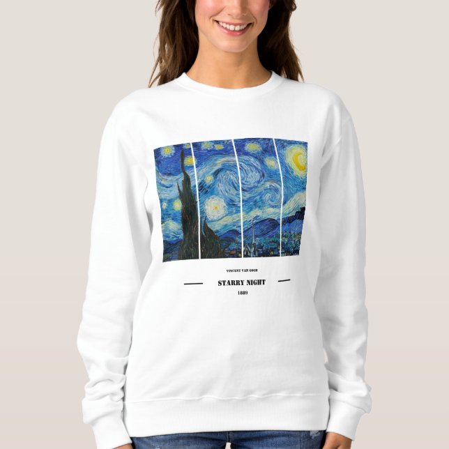 Vincent Van Gogh Starry Night Sweatshirt  (Devant)