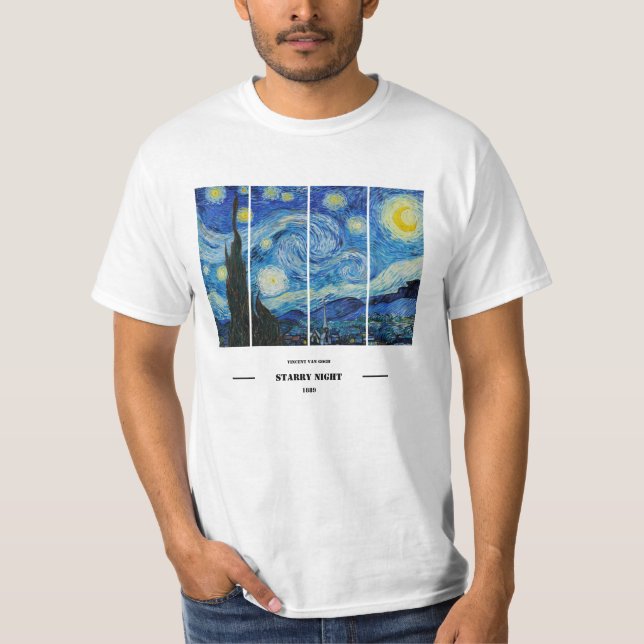 Vincent Van Gogh Starry Night T-Shirt (Devant)