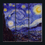 Vincent Van Gogh Starry Nuit Vintage Art<br><div class="desc">Vincent van Gogh Starry Night Art Peinture Starry Night est un tableau de l'artiste post-impressionniste néerlandais Vincent van Gogh. Le ciel bleu de la nuit est rempli de nuages tourbillonnants, d'étoiles et d'une lune brillante croissant. La Nuit étoilée est la seule nocturne de la série de vues depuis la fenêtre...</div>