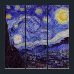 Vincent Van Gogh Starry Nuit Vintage Art<br><div class="desc">Vincent van Gogh Starry Night Art Peinture Starry Night est un tableau de l'artiste post-impressionniste néerlandais Vincent van Gogh. Le ciel bleu de la nuit est rempli de nuages tourbillonnants, d'étoiles et d'une lune brillante croissant. La Nuit étoilée est la seule nocturne de la série de vues depuis la fenêtre...</div>