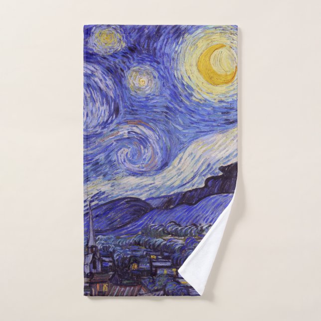 Vincent Van Gogh Starry Nuit Vintage Art (Serviette à main)