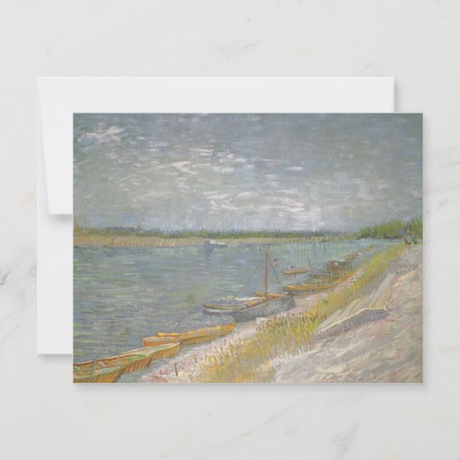 Vincent van Gogh - Vue d'une rivière avec des bate (Devant)