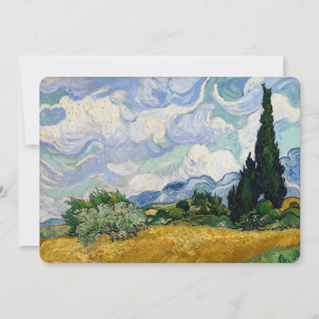 Vincent Van Gogh Wheat Field With Cypresses (Devant)