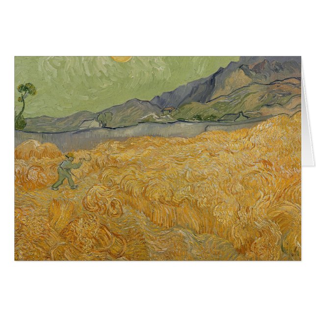 Vincent van Gogh | Wheatfield with Reaper, 1889 (Devant horizontal)