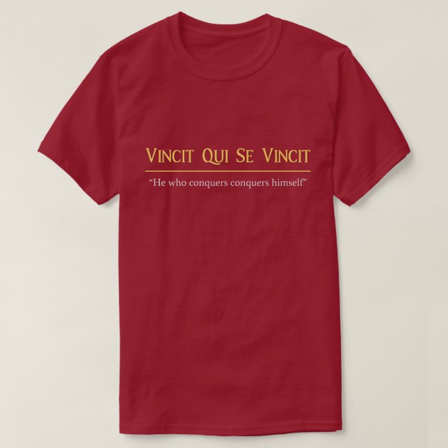 Vincet Qui Se Vincet T-shirt (Design devant)