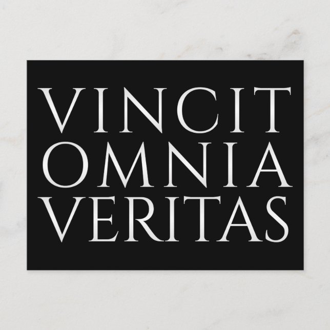 VINCIT OMNIA VERITAS - Carte postale de vacances (Devant)