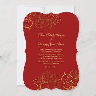 Vine d'or Spirales Classy Faire-part de mariage