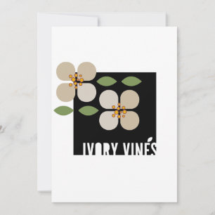 VINES D'IVOIRE - Carte d'Invitation Florale modern