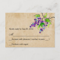 Vineyard Love Grappes Artistiques Réponse Carte RS