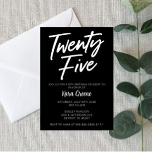 Vingt-cinq Invitation du 25e anniversaire