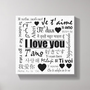 Vingt-deux Façons de Dire Je T'Aime Toile Murale