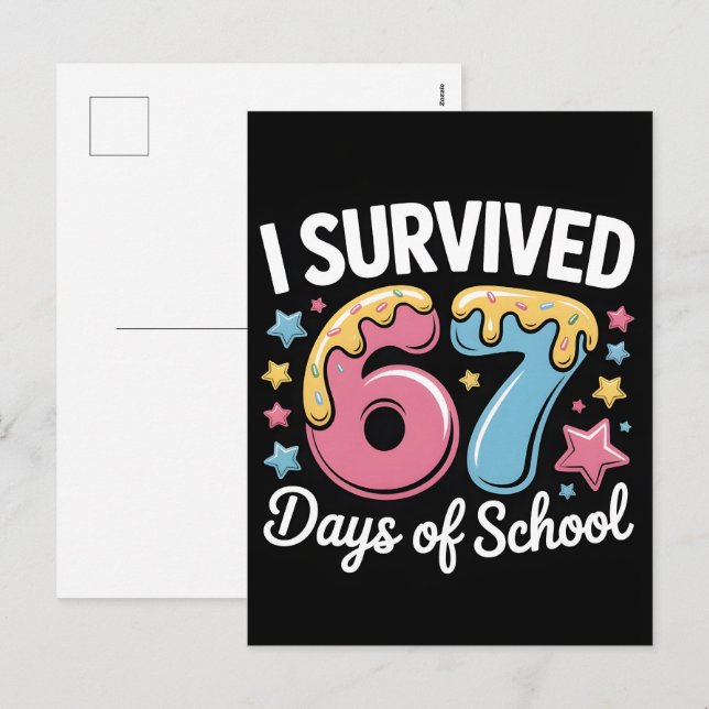 Vingt-sept jours de célébration scolaire - Carte p (Devant / Derrière)