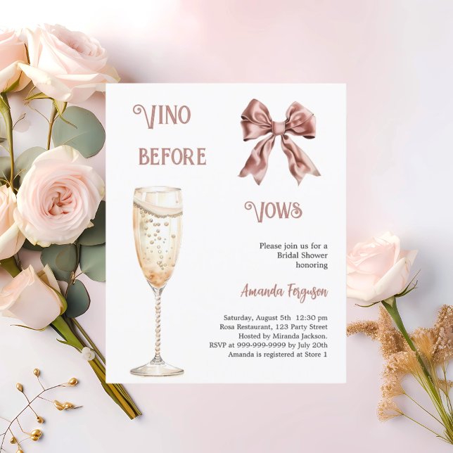 Vino avant voeux arc rose Nuptiale Douche invitati (Créateur téléchargé)