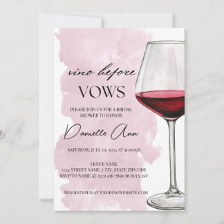 Vino Avant Vows Invitation De Douche Nuptiale