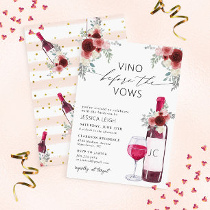 Vino Avant Vows Vine Bridal Showée Invitation