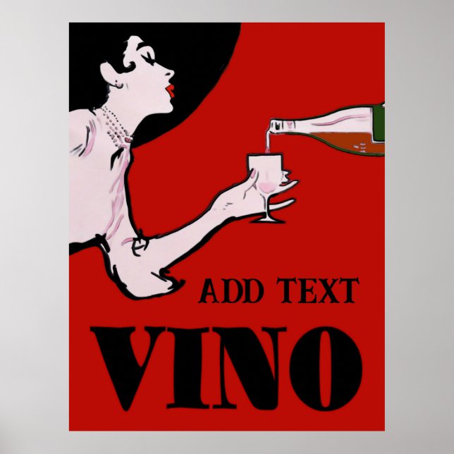 Vino - Vin Posters Vintage Lady (Devant)