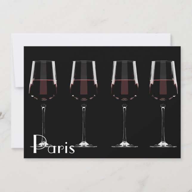 Vins avec vin rouge sur noir (Devant)