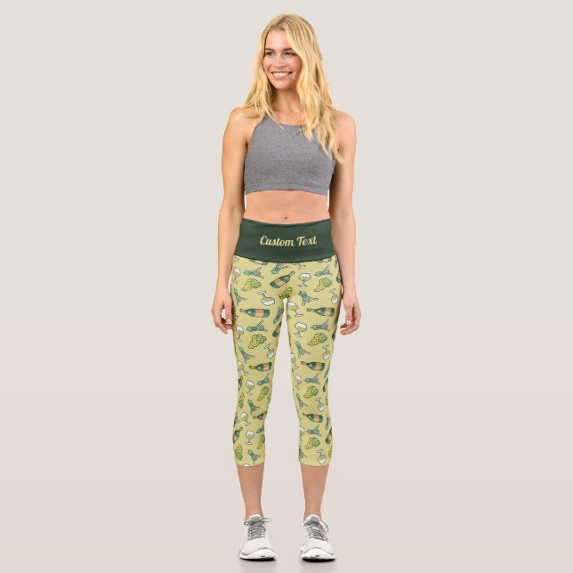 Vins blancs Motif Capri Leggings (Recto)