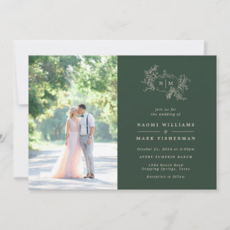 Vins citrouilles Faire-part de mariage Monogramme
