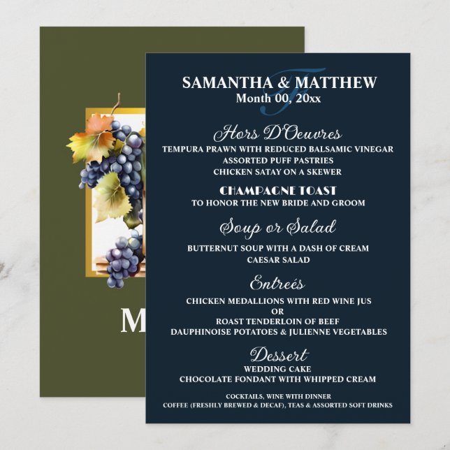 Vins d'aquarelle bouteilles de campagne carte des  (Devant / Derrière)