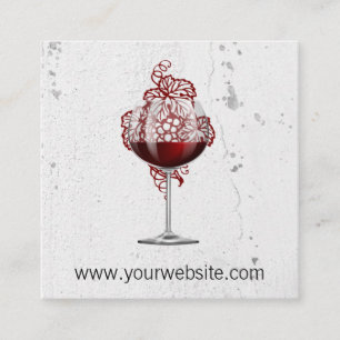 Vins de raisin   Carte de rendez-vous en verre de 