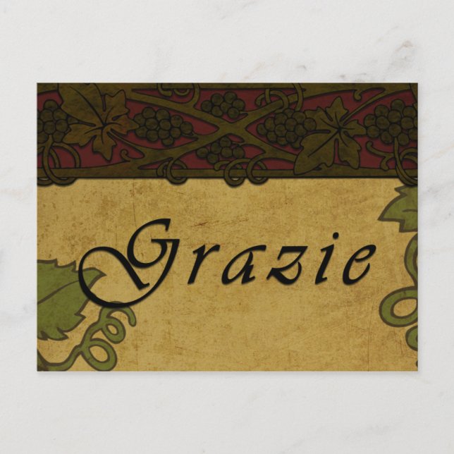 Vins de raisins de grazie - Carte postale (Devant)