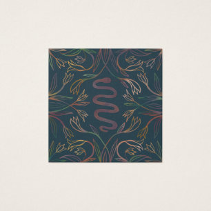 Vins de serpent portant collier bijoux carte d'aff