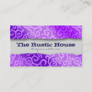 Vins de Swirl Violet Motif Carte de visite