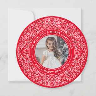 Vins de vacances à Berry Carte photo rouge Noël