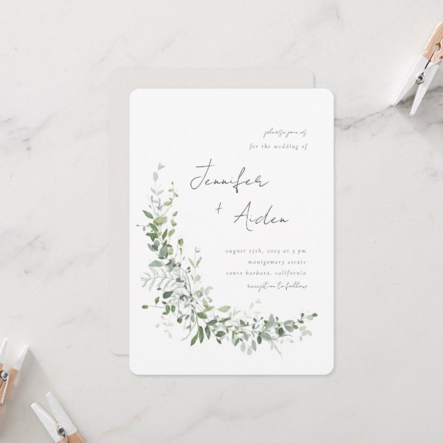 Vins de verdure Invitation (Devant/Arrière en situation)