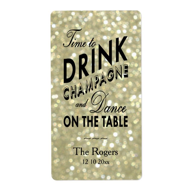 Vins d'or glamour Étiquette (Devant)