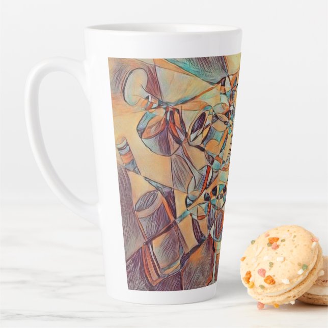 Vins et bouteilles de vin art Café Mug (En situation)