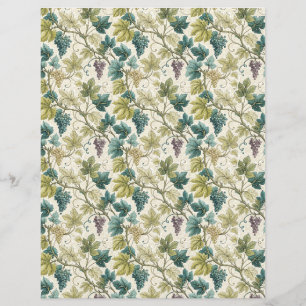 Vins feuilles et raisins tomber scrapbook papier v