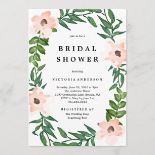 Vins romantiques Invitation de douche nuptiale