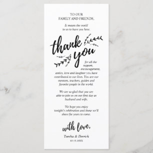 Vins Russes, Dîner Cadre Carte de remerciements