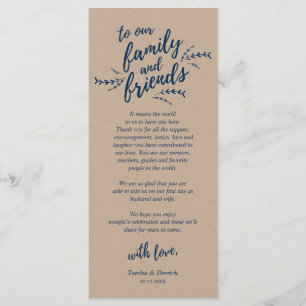 Vins Russes Kraft, Carte de remerciements de décor