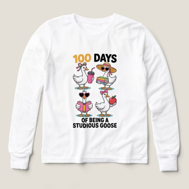 Vintage 100 Jours d'École Oie Ridicule (Motif recto)
