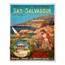 Vintage 1900 San Salvadour Travel Poster