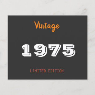 Vintage 1975 édition limitée 50e anniversaire